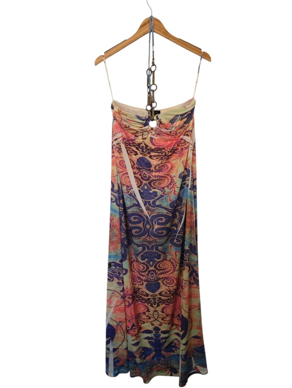 ✨ Sam & Max Printed Halter Maxi Dress | Boho Resort Vacation Dress | Size Medium - Picture 2 of 7